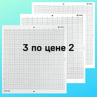 Набор из 3 липких ковриков Larsen/Ларсен с разным клеевым слоем 325х345 мм 